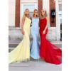 imageMermaid Prom Dresses 2025 Spaghetti Straps Evening Gowns Lace Applique Floral Formal Dresses for WomenDark Green
