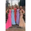 imageMermaid Prom Dresses 2025 Spaghetti Straps Evening Gowns Lace Applique Floral Formal Dresses for WomenFuchsia