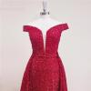 imageOff Shoulder Sequin Prom Dresses 2024 with Detachable Mermaid Ball Gown Sparkly Formal Dresses with CapeFuchsia