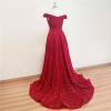 imageOff Shoulder Sequin Prom Dresses 2024 with Detachable Mermaid Ball Gown Sparkly Formal Dresses with CapeYellow