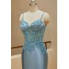 imageSilk Beaded Prom Dresses Long for Women Mermaid Formal Dresses Spaghetti Straps Evening Party GownsOrange