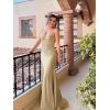 imageSilk Beaded Prom Dresses Long for Women Mermaid Formal Dresses Spaghetti Straps Evening Party GownsYellow