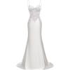 imageSilk Beaded Prom Dresses Long for Women Mermaid Formal Dresses Spaghetti Straps Evening Party GownsWhite