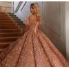 imageFeather Sequin Prom Dresses 2025 Plus Size Ball Gown Sparkly Off Shoulder Quinceanera Dresses for Women FormalRed