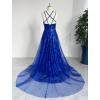 imageHalter Sequin Prom Dresses for Women Plus Size Ball Gown with Cape Sparkly Evening GownsYellow