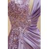 imageOne Shoulder Satin Prom Dresses Beaded Formal Dress Mermaid Evening Party DressGrape
