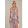 imageSpaghetti Straps Sequin Prom Dresses for Women Tight Mermaid Formal Dress Ruffle Sparkly Evening Party GownsPink