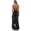 imageSpaghetti Straps Sequin Prom Dresses for Women Tight Mermaid Formal Dress Ruffle Sparkly Evening Party GownsPink