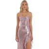 imageSpaghetti Straps Sequin Prom Dresses for Women Tight Mermaid Formal Dress Ruffle Sparkly Evening Party GownsPink