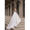 imagehomdor Long Sleeve Prom Dresses Lace Applique Wedding Dress Satin Ball Gown A Line Formal Evening GownsGold