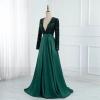 imagehomdor Long Sleeve Sequin Prom Dresses for Women Sparkly Formal Evening Dress Satin Wedding Dress with SlitYellow