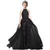 imageRomper Jumpsuits Pageant Gowns Halter Kids Party Prom Ball Gowns Formal DressesBlack