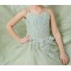 imageLace Applique Tulle Pageant Gowns for Girls Ball Gown Flower Girl Dress Princess Toddler Kids Prom DressPeacock