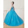 imageLace Applique Tulle Pageant Gowns for Girls Ball Gown Flower Girl Dress Princess Toddler Kids Prom DressPeacock