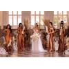 imageOff Shoulder Mermaid Bridesmaid Dresses for Wedding Long Prom Dress 2024 Tight Pleat Formal Gowns with SlitBlush