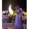 imageOff Shoulder Satin Bridesmaid Dresses Mermaid Wedding Dress Ruched Satin Prom Dresses Long for Women with CapePeacock