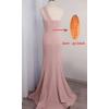 imageOne Shoulder Satin Bridesmaid Dresses Mermaid Prom Dress Long Bodycon Formal Wedding Dress for WomenPink