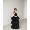 imageOne Shoulder Sequin Pagent Dresses Girls Tulle Ball Gown Layered High Low Flower Girl Dress for WeddingPurple