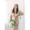 imageWomens V Neck Sequin Bridesmaid Dresses Long Sparkly Prom Dresses 2024 Mermaid Wrap Formal Evening GownsPlum