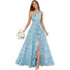 Floral Steel Blue