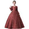 imageLong Sleeve Sequin Pageant Dress Sparkly Flower Girl Dresses for Wedding Prom Kids Princess Ball GownBurgundy