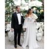imageLong Sleeve Wedding Dress Plus Size Prom Dress 2024 Tulle Ball Gown Princess Formal Evening Gowns for WomenDusty Rose