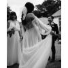 imageLong Sleeve Wedding Dress Plus Size Prom Dress 2024 Tulle Ball Gown Princess Formal Evening Gowns for WomenWine Red