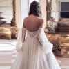 imageLong Sleeve Wedding Dress Plus Size Prom Dress 2024 Tulle Ball Gown Princess Formal Evening Gowns for WomenWine Red