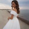 imageOff Shoulder Tulle Prom Dresses for Women Ball Gown ALine Wedding Dress Split Formal Evening DressTeal