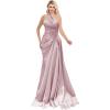 imageOne Shoulder Prom Dresses 2025 Long Satin Ball Gown Pleated Mermaid Formal Evening Gowns for WomenAqua