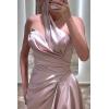 imageOne Shoulder Prom Dresses 2025 Long Satin Ball Gown Pleated Mermaid Formal Evening Gowns for WomenAqua