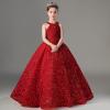 imageSequin Pageant Dress for Girls Sparkly Ball Gown Flower Girl Dresses for Wedding Princess Kids Toddle DressYellow