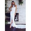 imageSimple Boho Wedding Dresses for Bride 2024 Mermaid Lace Spaghetti Straps V Neck Beach Bridal GownsEwhite