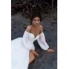 imageSimple Boho Wedding Dresses for Bride 2024 Mermaid Lace Spaghetti Straps V Neck Beach Bridal GownsGwhite