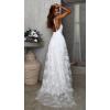 imageSimple Boho Wedding Dresses for Bride 2024 Mermaid Lace Spaghetti Straps V Neck Beach Bridal GownsIvory