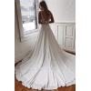 imageSimple Boho Wedding Dresses for Bride 2024 Mermaid Lace Spaghetti Straps V Neck Beach Bridal GownsIwhite