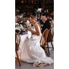 imageSimple Boho Wedding Dresses for Bride 2024 Mermaid Lace Spaghetti Straps V Neck Beach Bridal GownsIwhite