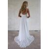 imageSimple Boho Wedding Dresses for Bride 2024 Mermaid Lace Spaghetti Straps V Neck Beach Bridal GownsOwhite