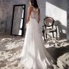 imageSimple Boho Wedding Dresses for Bride 2024 Mermaid Lace Spaghetti Straps V Neck Beach Bridal GownsQwhite