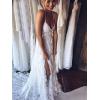 imageSimple Boho Wedding Dresses for Bride 2024 Mermaid Lace Spaghetti Straps V Neck Beach Bridal GownsRivory