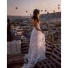 imageSimple Boho Wedding Dresses for Bride 2024 Mermaid Lace Spaghetti Straps V Neck Beach Bridal GownsRwhite