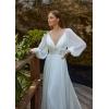 imageSimple Boho Wedding Dresses for Bride 2024 Mermaid Lace Spaghetti Straps V Neck Beach Bridal GownsSivory