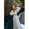 imageSimple Boho Wedding Dresses for Bride 2024 Mermaid Lace Spaghetti Straps V Neck Beach Bridal GownsSwhite