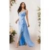 imagehomdor Chiffon Bridesmaid Dresses Spaghetti Straps V Neck Ruffle Evening Formal GownEmerald Green