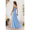imagehomdor Chiffon Bridesmaid Dresses Spaghetti Straps V Neck Ruffle Evening Formal GownEmerald Green
