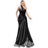 imageOne Shoulder Prom Dresses 2025 Long Satin Ball Gown Pleated Mermaid Formal Evening Gowns for WomenBlack