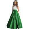 imageSatin Flower Girl Dress First Communion Dress Kids Wedding Ball Gowns Princess Party Girls Pageant DressGreen