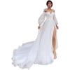 imageSimple Boho Wedding Dresses for Bride 2024 Mermaid Lace Spaghetti Straps V Neck Beach Bridal GownsGwhite