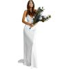 imageSimple Boho Wedding Dresses for Bride 2024 Mermaid Lace Spaghetti Straps V Neck Beach Bridal GownsHivory