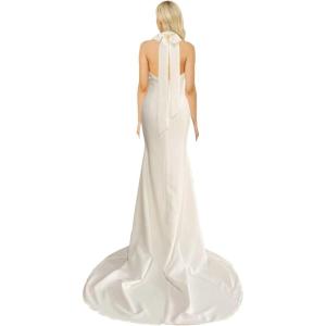 imageLong Sleeve Wedding Dresses for Bride Simple Satin Wedding Gown Lace Appliques Tulle Country Wedding Dress Bride GownIvoryg